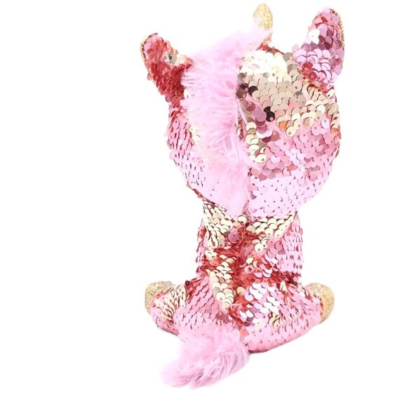 Ty Flippables Plush Unicorn “Sunset” Pink With Reversible Sequin NEW Tagged - Picture 5 of 8